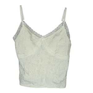 Liz &‎ Sara Womens Babydoll Lace Crop Top Sz S Y2K Coquette Festival Boho Preppy